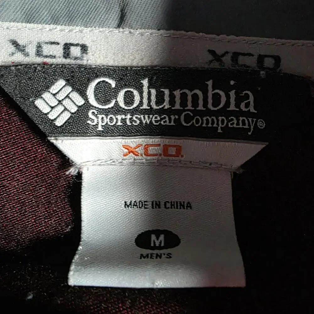 Columbia XCO Men’s M Red Gray 1/4 Zip Packable Softshell Pullover Jacket
